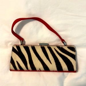Adrianne Vittadini Zebra print small purse clutch